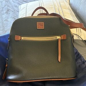 Dooney & Bourke Black and Brown Leather Backpack